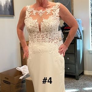 Elegant Cream Lace Dress Wedding Dress Size 10